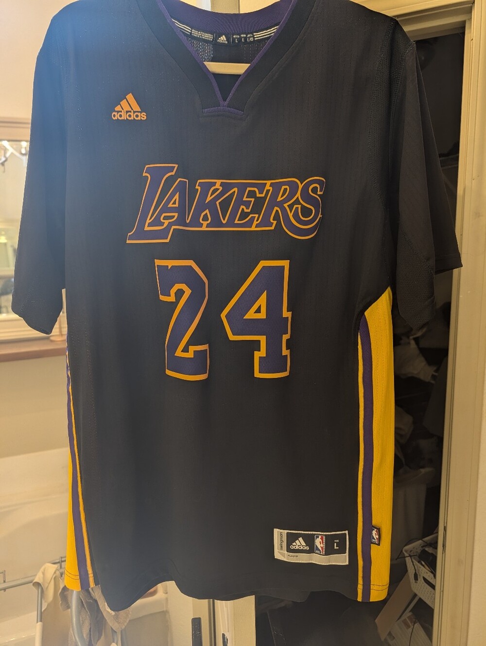 adidas "Hollywood Nights" Los Angeles Lakers Black & Gold #24 Men's Jersey
